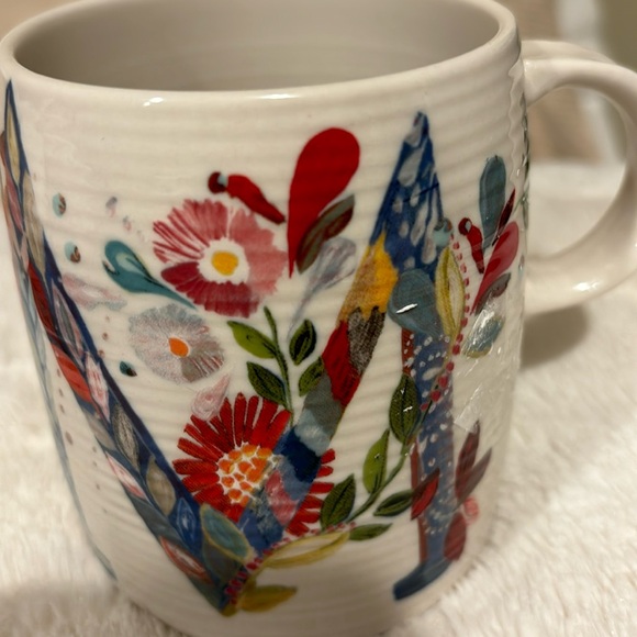 Anthropologie Other - Starla M Halfmann for Anthropologie Letter M Monogram Floral Coffee Tea‎ Mug Cup